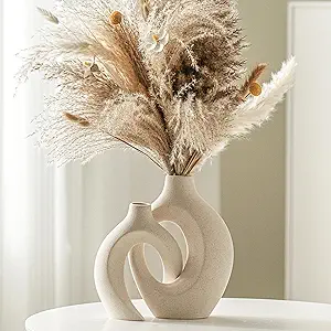 Snuggle Hollow Ceramic Vase Set of 2 - Image 1