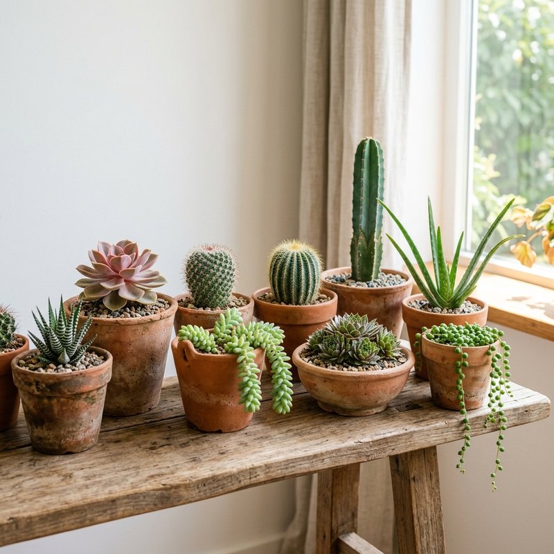 Minimalist Terracotta Cacti