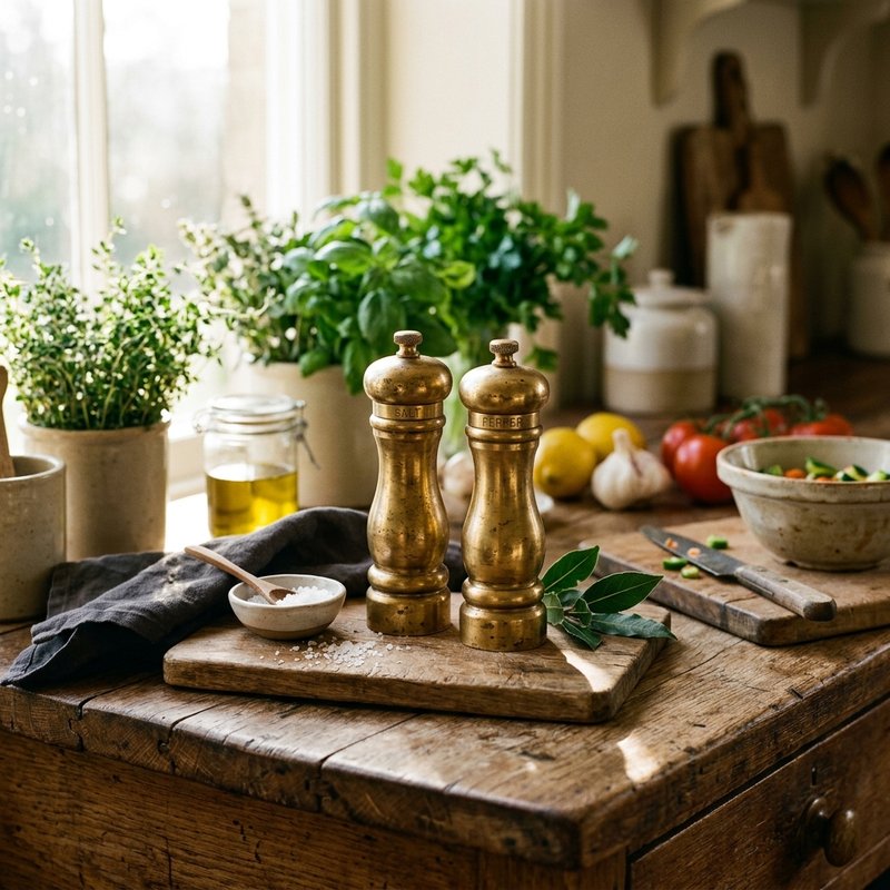 Traditional Brass Pepper Mill