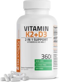 Bronson Vitamin K2 (MK7) with D3 Supplement
